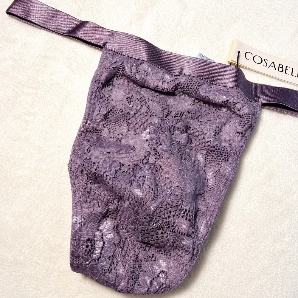 COSABELLA NSN Men's Italian Thong Himalayan Sky Purple Lace /‎ Size M - NWT